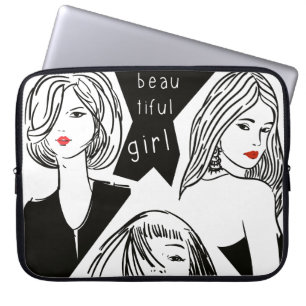 Housse Pour Ordinateur Portable belle fille