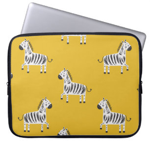 Housse Pour Ordinateur Portable Belle motif sans couture pour enfants avec zèbres