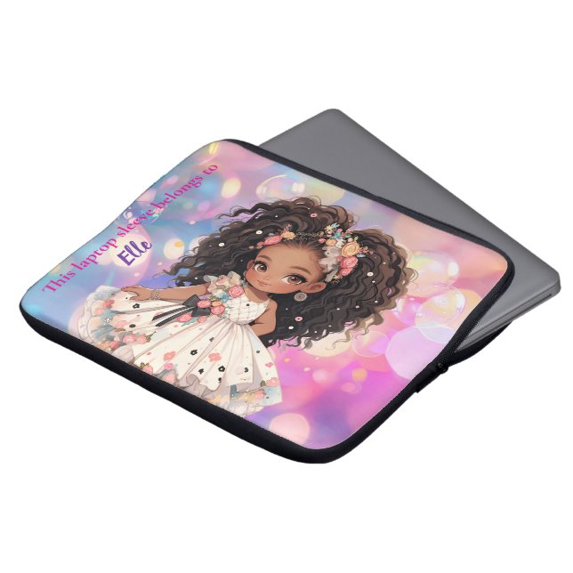 Housse Pour Ordinateur Portable Belle petite fille (Devant haut)