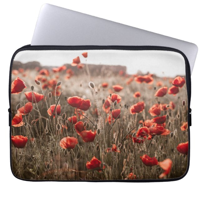 Housse Pour Ordinateur Portable belles fleurs de coquelicot (Devant)