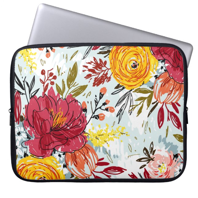 Housse Pour Ordinateur Portable Belles Roses (Devant)