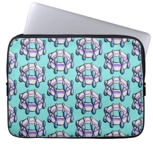 Housse Pour Ordinateur Portable Benzene Molecule Art Bio Chimie Motif