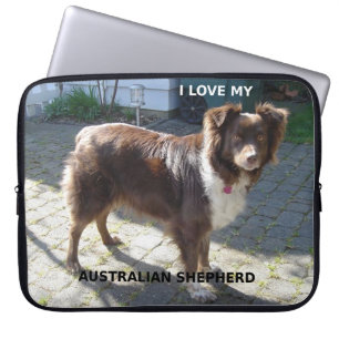 Housse Pour Ordinateur Portable berger australien rouge tri amour w pic