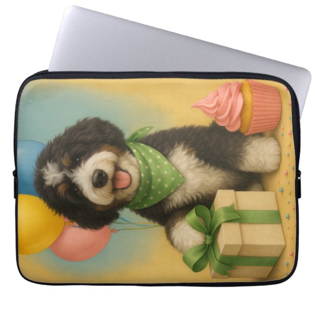Housse Pour Ordinateur Portable Bernadoodle (Devant)