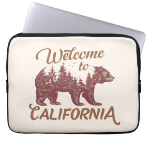 Housse Pour Ordinateur Portable Bienvenue à California Bear Forest