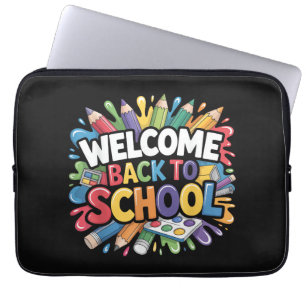 Housse Pour Ordinateur Portable Bienvenue au premier jour de la rentrée scolaire E