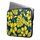 HOUSSE POUR ORDINATEUR PORTABLE BIKINI ROSE (BLEU FONCÉ/JAUNE) (devant gauche)