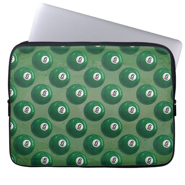 Housse Pour Ordinateur Portable Billard 6 Boules Motif (Devant)
