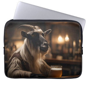 Housse Pour Ordinateur Portable Billy le Kid : Une chèvre entre dans un bar,