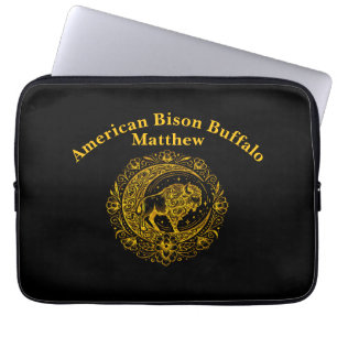 Housse Pour Ordinateur Portable Bison Buffle dans le Motif de design floral comple