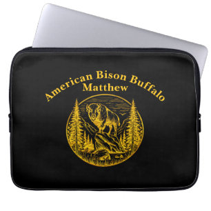 Housse Pour Ordinateur Portable Bison debout fièrement dans un paysage naturel