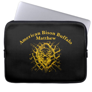 Housse Pour Ordinateur Portable Bison traverse un mur dans un affichage dynamique