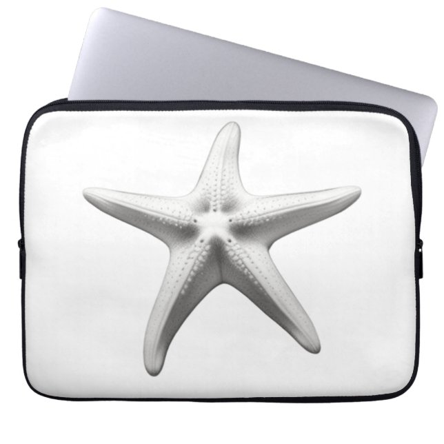 Housse Pour Ordinateur Portable Black and White Starfish (Devant)