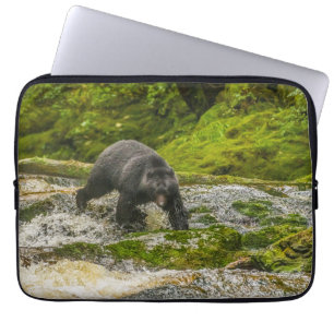Housse Pour Ordinateur Portable Black Bear Fishing Qua Creek Colombie-Britanniqu