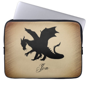 Housse Pour Ordinateur Portable Black Dragon Rustic Arrière - plan Personnel