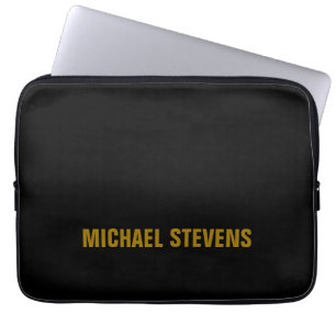 Housse Pour Ordinateur Portable Black Gold Color Professional Ajouter un nom