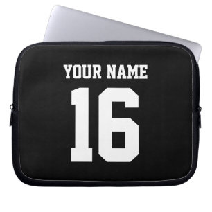 Housse Pour Ordinateur Portable Black Sporty Team Jersey