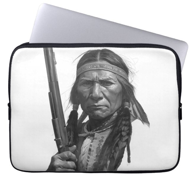 Housse Pour Ordinateur Portable Black & White Geronimo (Devant)