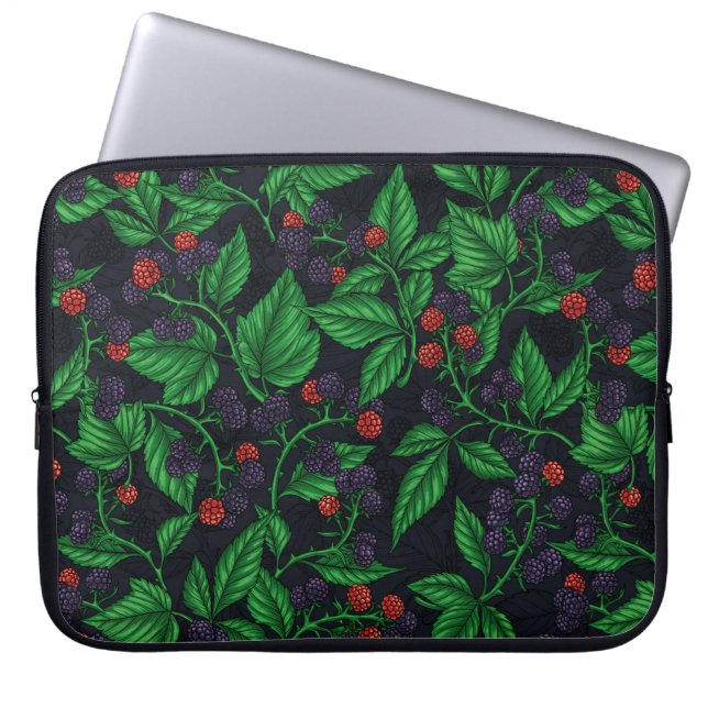 Housse Pour Ordinateur Portable Blackberry sur gris foncé (Devant)