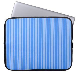Housse Pour Ordinateur Portable Bleu bonbons rayures