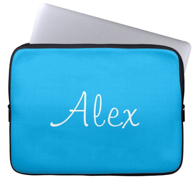 Housse Pour Ordinateur Portable Bleu brillant (Devant)