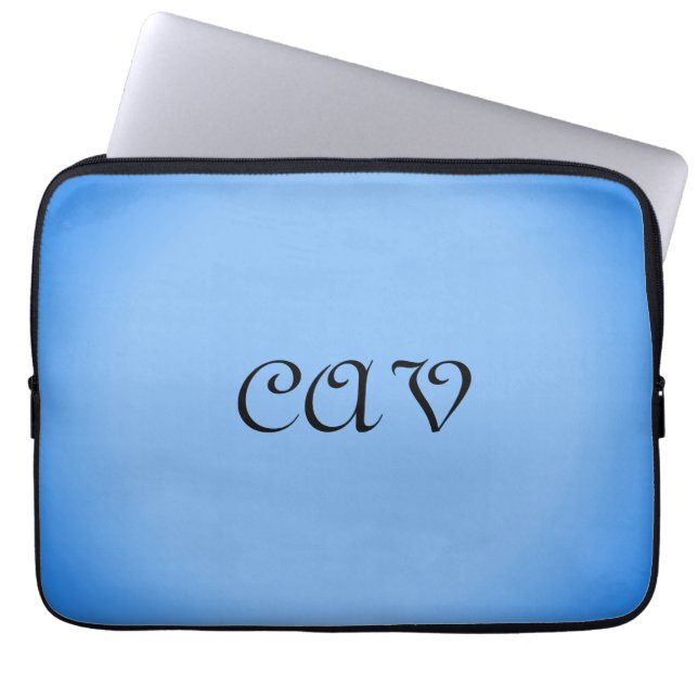 Housse Pour Ordinateur Portable Bleu de Cornflower (Devant)