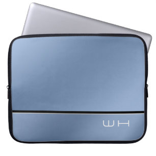 Housse Pour Ordinateur Portable Bleu d'entreprise moderne chic