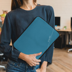 Housse Pour Ordinateur Portable Bleu élégant avec le manteau de bureau de nom