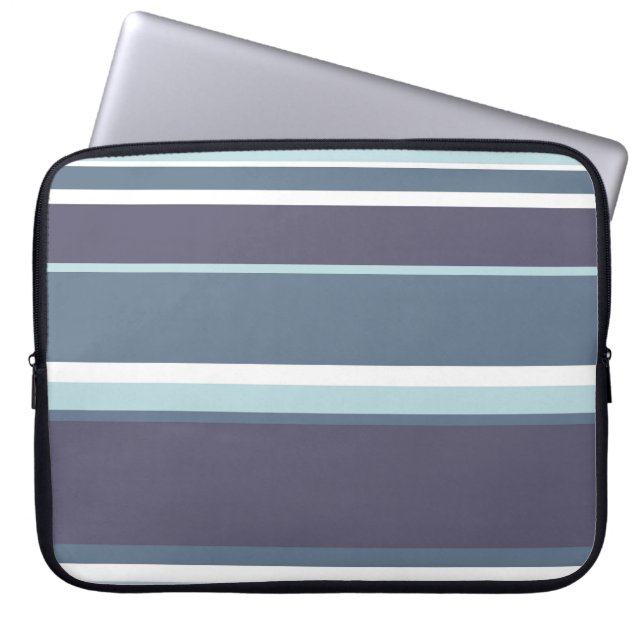 Housse Pour Ordinateur Portable Bleu-gris (Devant)