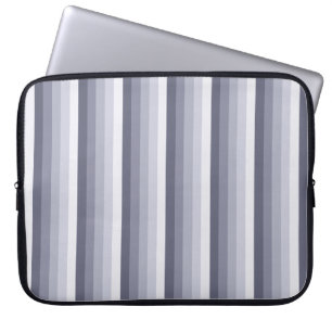 Housse Pour Ordinateur Portable Bleu gris rayures