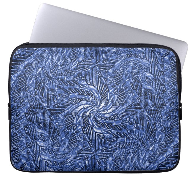 Housse Pour Ordinateur Portable Bleu Jean tourbillon..... (Devant)