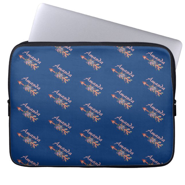 Housse Pour Ordinateur Portable Bleu uni (Devant)