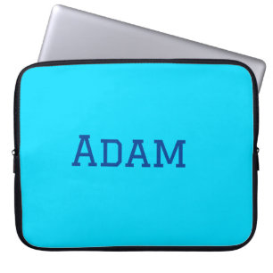 Housse Pour Ordinateur Portable Bleu violet ajouter un nom de texte retour à l'éco
