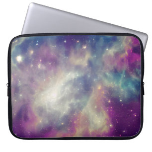 Housse Pour Ordinateur Portable Bleu Violet Turquoise Nebula Voie Lactée