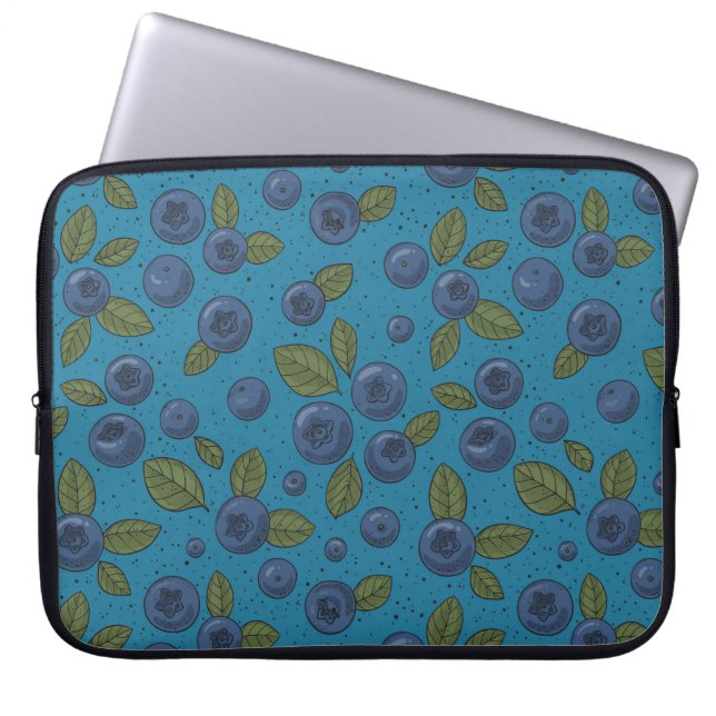 Housse Pour Ordinateur Portable Bleus sur bleu (Devant)
