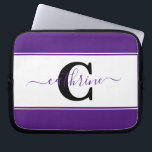 Housse Pour Ordinateur Portable Bloc de couleurs personnalisé<br><div class="desc">Personnalisez ce design colorblock mignon avec vos favoris ou couleurs scolaires,  éditez la lettre,  éditez le nom (entre les blocs ou vous perdez le surplus de prospérité).</div>