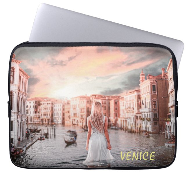 Housse Pour Ordinateur Portable Blondie Dans Venise Romantique (Devant)