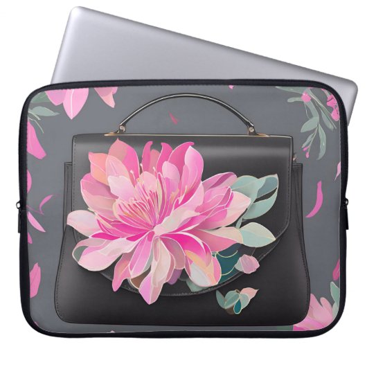 Housse Pour Ordinateur Portable Blooming Roses art IA (Devant)