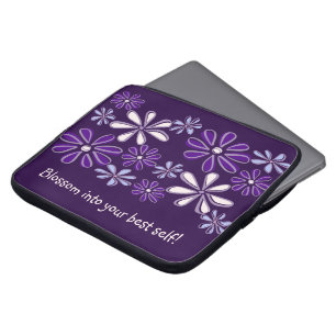 Housse Pour Ordinateur Portable Blossom dans votre meilleur moi, Motif de fleurs v