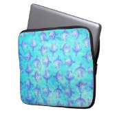 Housse Pour Ordinateur Portable Blue Sea Turtle Print (devant gauche)