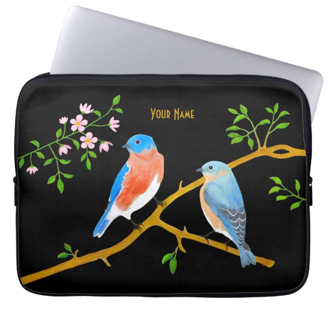 Housse pour ordinateur portable Bluebirds Black (Devant)