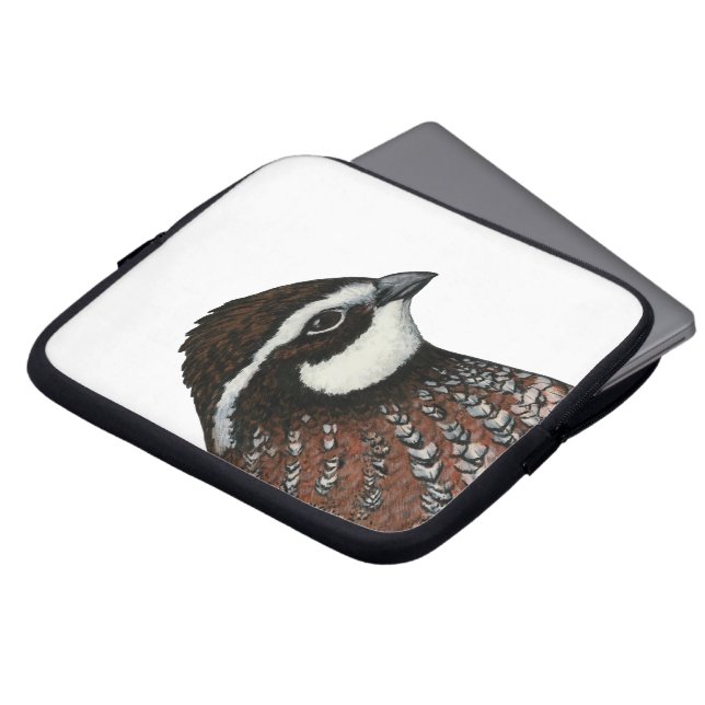 Housse Pour Ordinateur Portable Bobwhite Quail Head (Devant haut)