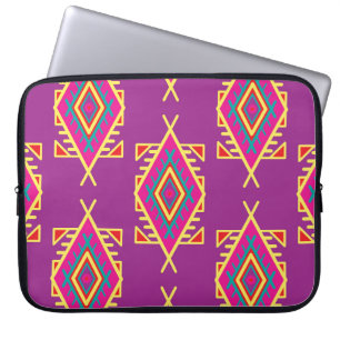 Housse Pour Ordinateur Portable Boho Chic : Ornement Ethnique Sans Seamless