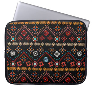 Housse Pour Ordinateur Portable Boho Ethnique : Tribal Coloré Sans Couleur.