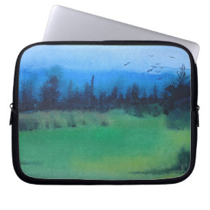 Housse Pour Ordinateur Portable bois éffrayant contemporain vert et noir