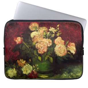 Housse Pour Ordinateur Portable Bol avec pivoines et roses par Vincent van Gogh