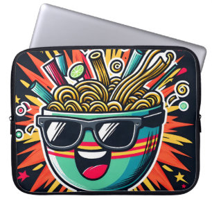 Housse Pour Ordinateur Portable Bol de nouilles de dessin animé ramen mignon drôle