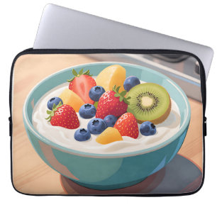 Housse Pour Ordinateur Portable Bol de yaourt aux fruits frais