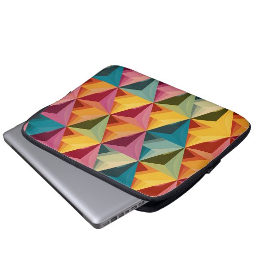 Housse Pour Ordinateur Portable Bold Geometric Triangle Pattern (Devant bas)