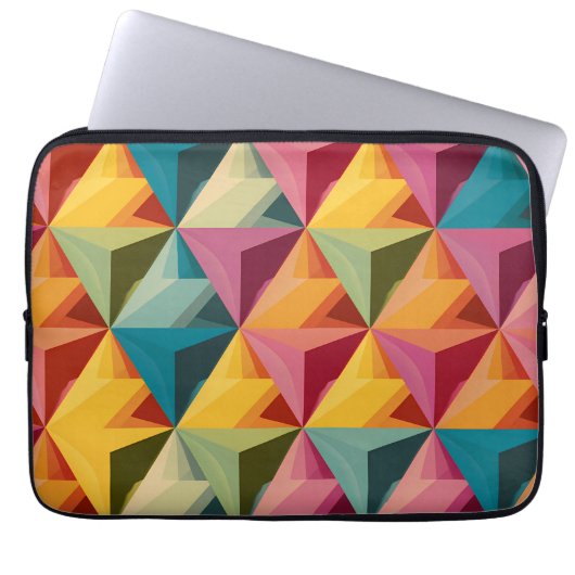 Housse Pour Ordinateur Portable Bold Geometric Triangle Pattern (Devant)